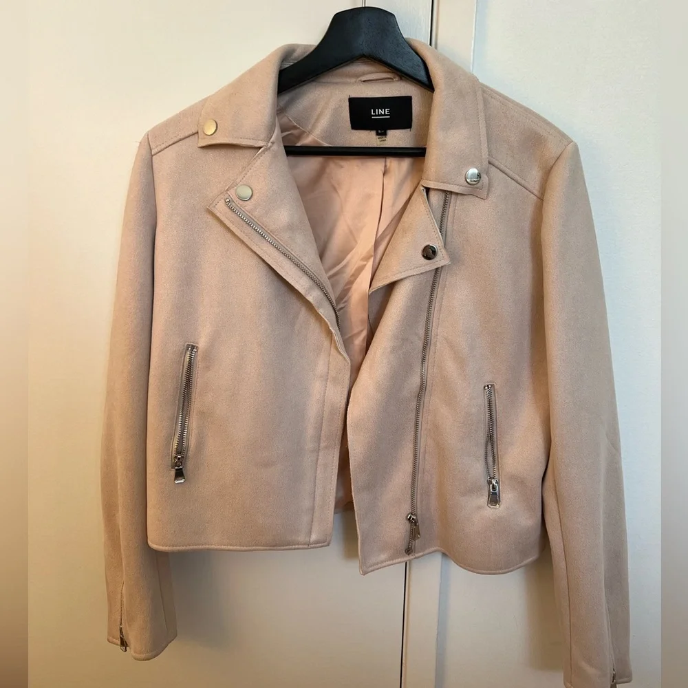 NEVER WORN Line Faux suede jacket - Picture 1 of 5